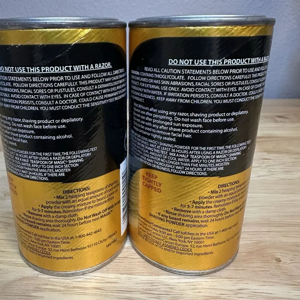 Gold Soft Sheen Carson Magic Shaving Powder 2 Cans 4.5 oz each